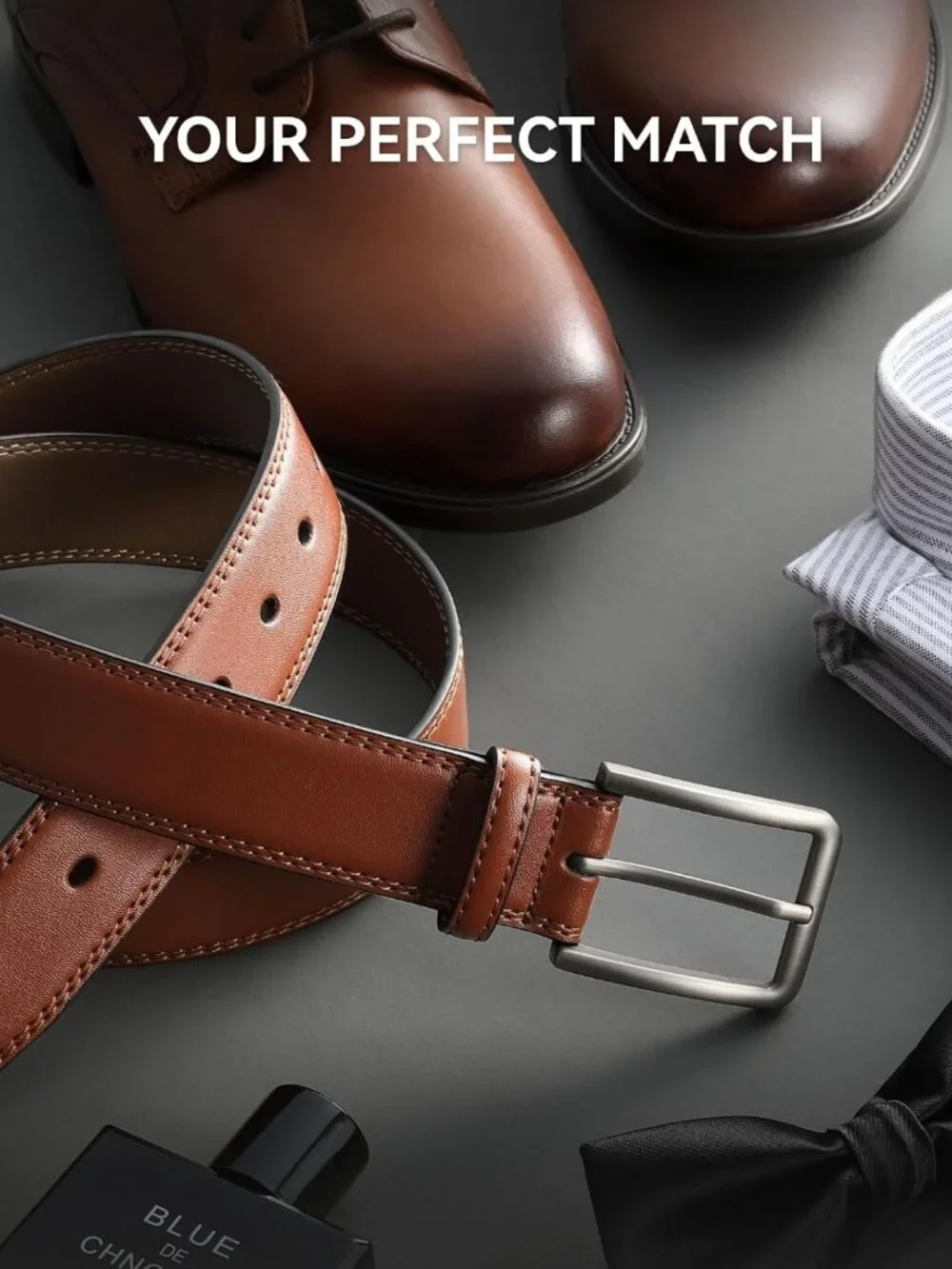 Men's Leather Belt 2 Pack - 1.375